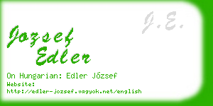 jozsef edler business card